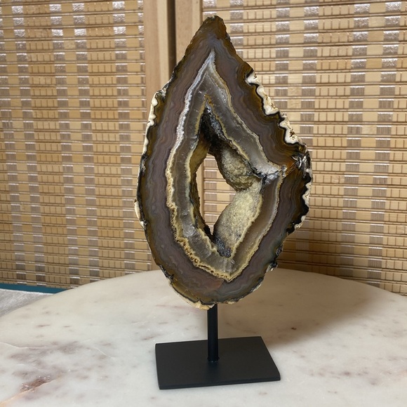 AGATE GEODE ON STAND SET - Picture 10 of 13
